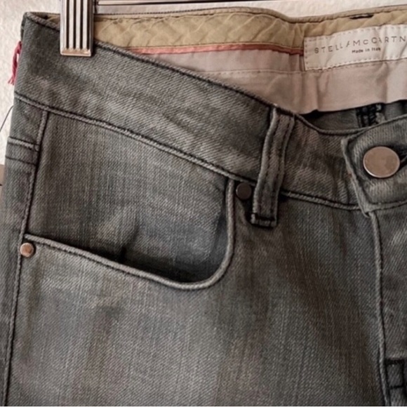 033 Stella McCartney Grey Wash Skinny Zip Jeans Size 28 TALL-MADE IN ITALY- NWT - Picture 5 of 12